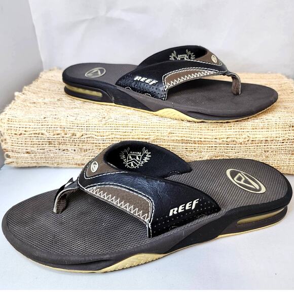 Reef Men's Flex Sandal Size 39/7 Brown Cushion Comfort - Slip On Flip Flop - Picture 2 of 6